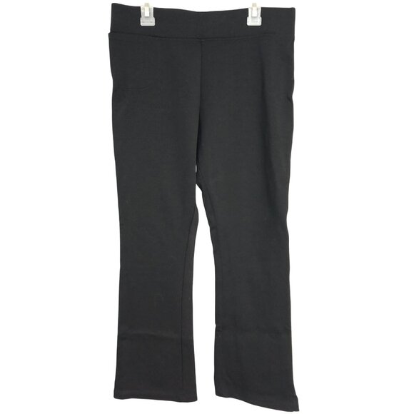 Yoga Athleisure Gym Comfy Loungewear Casual Black Cropped Sweat Pants Womens 6 - Picture 1 of 8